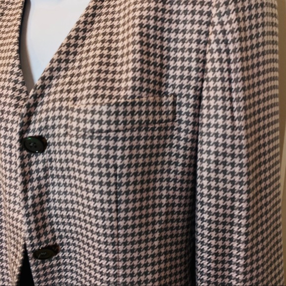 Jones New York Pink & Gray Houndstooth Blazer Sz 4 - Picture 12 of 14